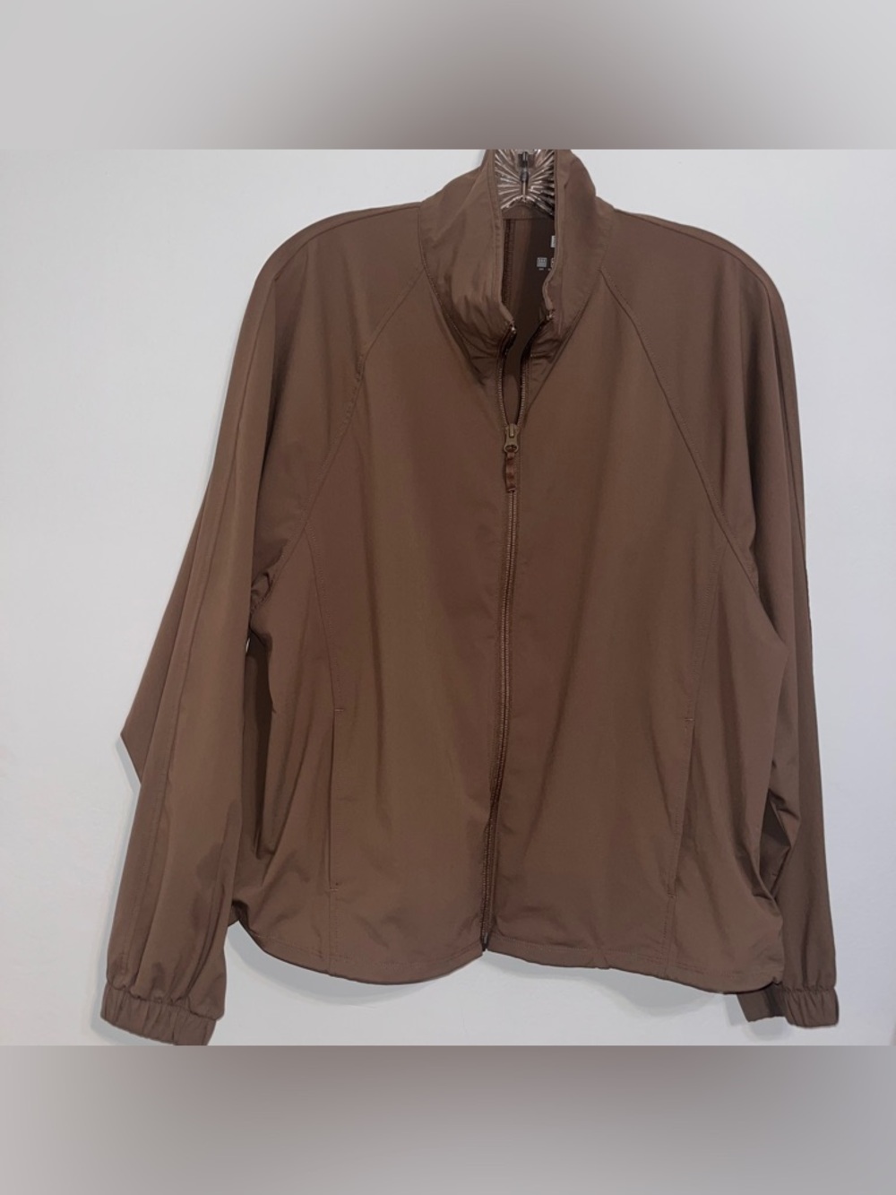 Uniqlo Brown Bomber-Style Zip Jacket With Pants Set